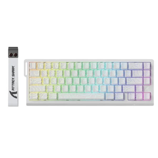 ATTACK SHARK X68 HE Rapid Trigger Magnetic Switch Keyboard White Contours