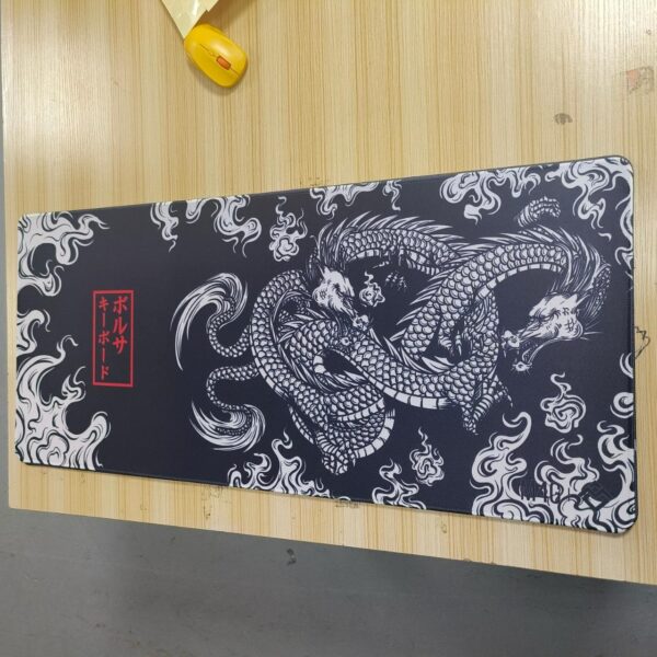 Golden lions series Mouse pad black and White Dragon 900x400mm/4mm