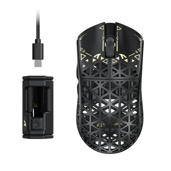 ATTACK SHARK R5 Ultra Carbon Fiber 39g Gaming Mouse – 8K Wireless, PAW3950MAX Sensor, Tri-Mode, 42000 DPI (white) (Copy)