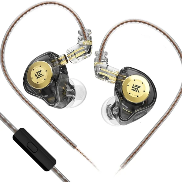KZ EDX PRO In-Ear Gaming Earbuds with Mic – 10mm Dynamic Driver, Detachable Cable, HiFi Bass IEM Headphones for Gaming, Music & More (Black)