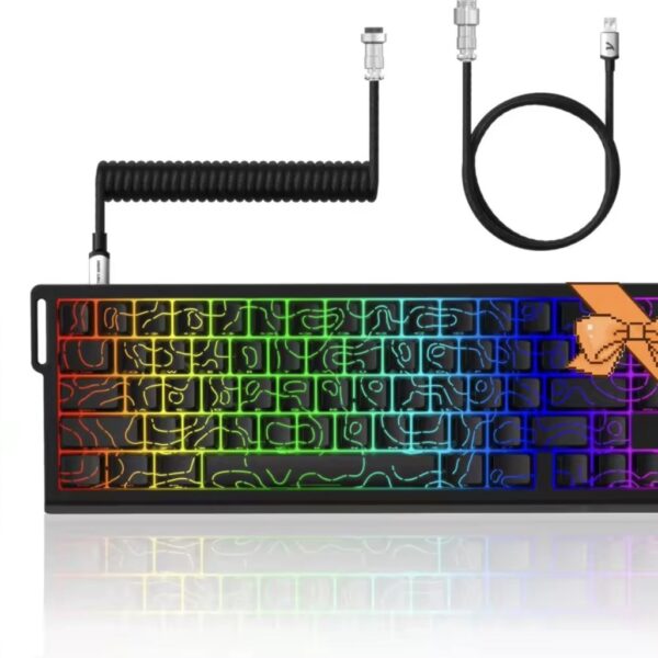 ATTACK SHARK X68 HE Rapid Trigger Keyboard Magnetic Switch with C01PRO Coiled Cable