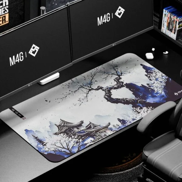 M4G Mouse pad White&bleu TX 900x400mm/4mm