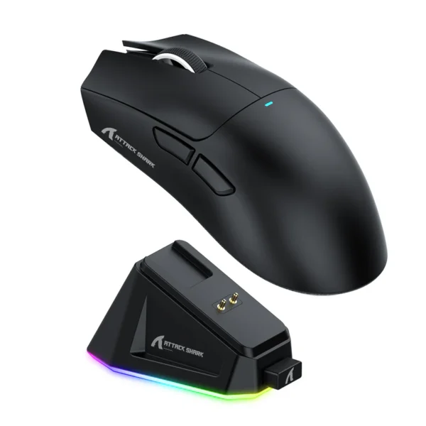 ATTACK SHARK X11 Wireless Gaming Mouse with Charging Dock (black) (No Stickers)
