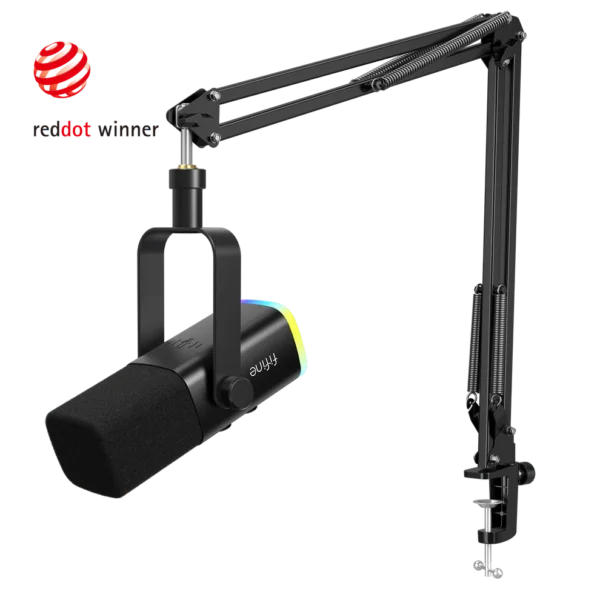 FIFINE AmpliGame AM8T USB/XLR Dynamic Microphone Kit with Boom Arm Stand 5-minute test ✔️